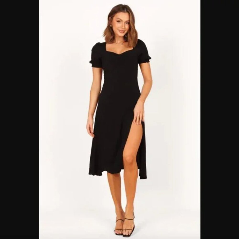 Petal & Pup Black Midi Dress